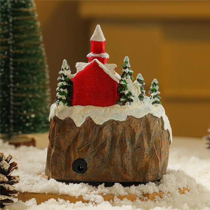 Rotating Musical USB Resin Christmas Ornament