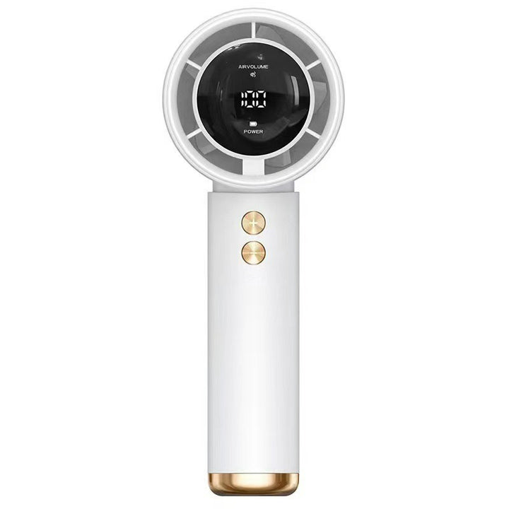 Unisex portable USB rechargeable handheld fan with digital display and multi-stage control Bowlift