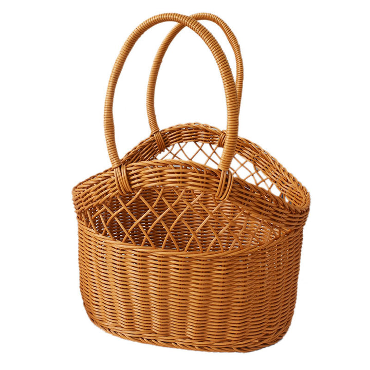Handwoven Market Tote Basket Bowlift