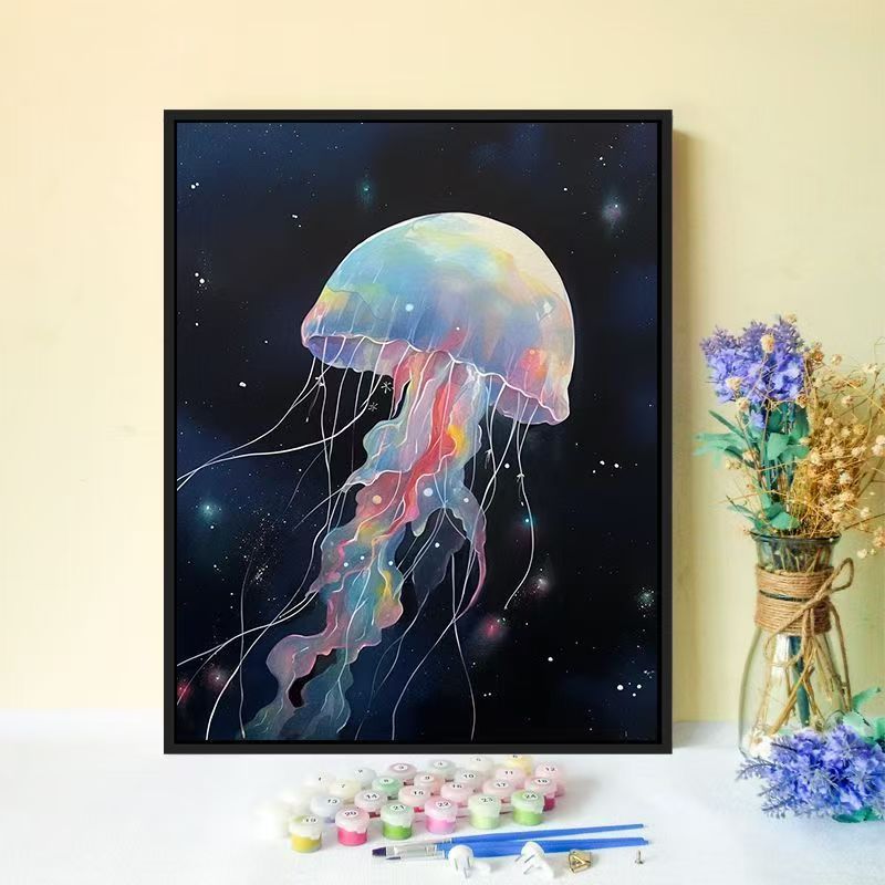 Jellyfish-Inspired Canvas Wall Art Bowlift