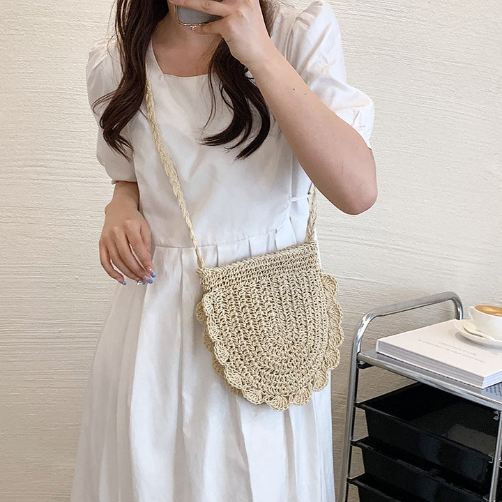 Hand-knotted macrame bag with special wave pattern Bowlift