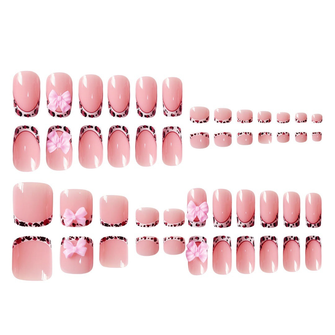 Artistic Nail Set with Bow Accents Bowlift