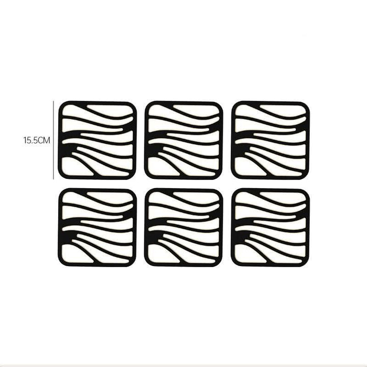 BowLift | Heat-Resistant Silicone Trivet Coasters – Set of 6