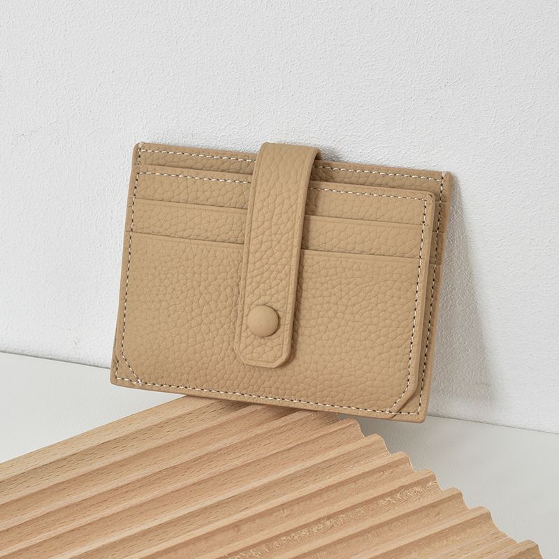 Textured Leather Card Holder Bowlift