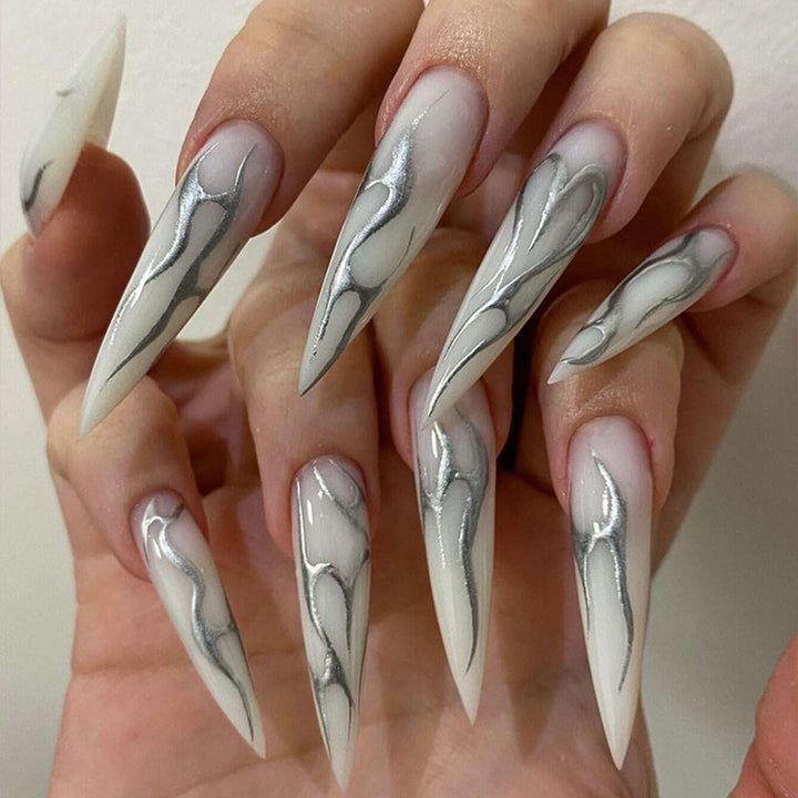 Artistic Stiletto Nail Design Bowlift