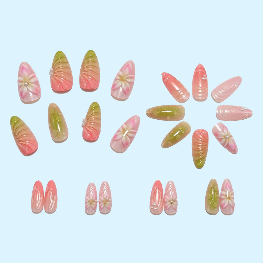 Artificia Nails with Floral 3D Design Bowlift