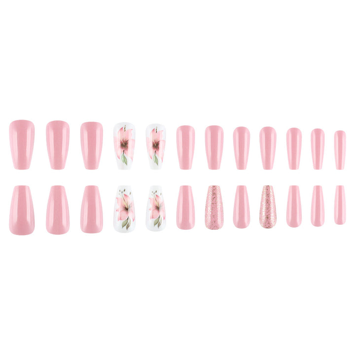 Floral Design Press-On Nail Art Set Bowlift