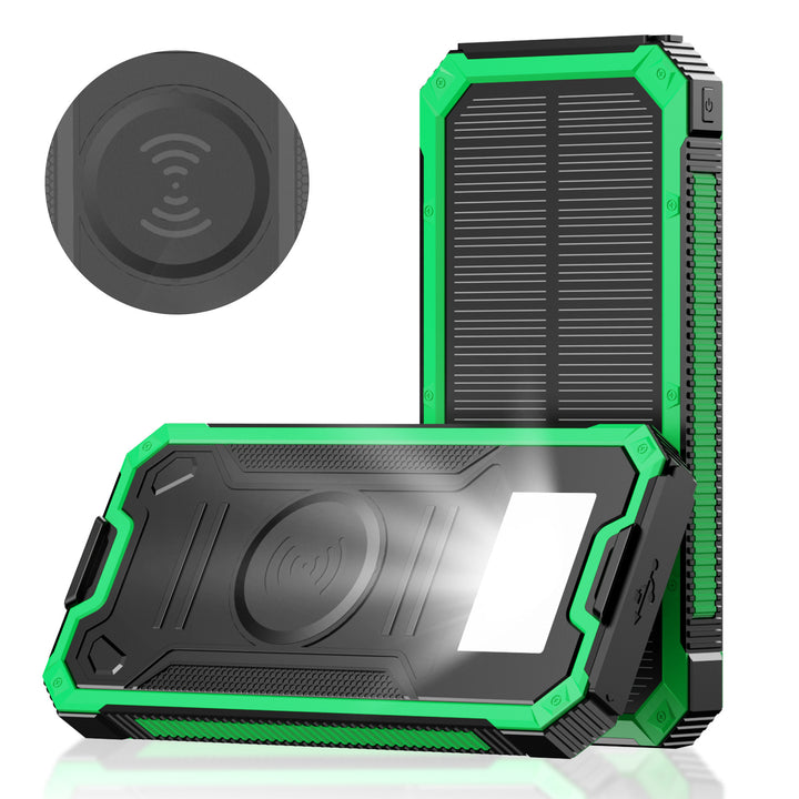 Portable Solar Power Bank with Fast Charging Function and Wireless Charging Adapter Bowlift