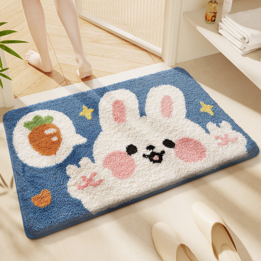 Cute Cartoon Cat Bath Rug Bowlift