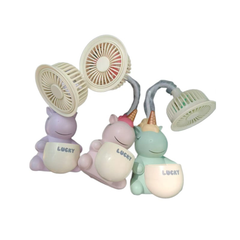 Unisex Portable Mini Fan with Unique Unicorn Design Bowlift