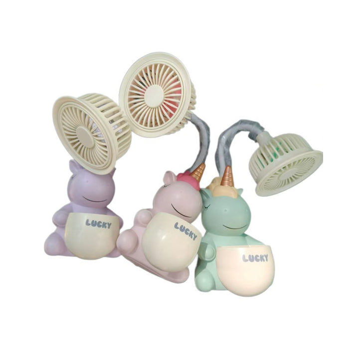 Unisex Portable Mini Fan with Unique Unicorn Design Bowlift