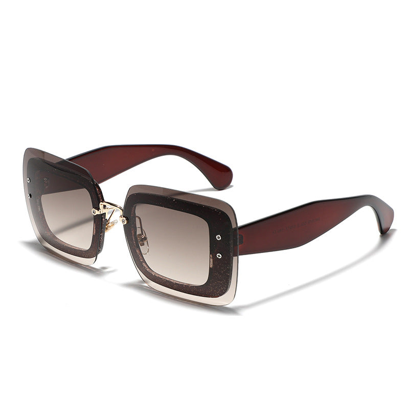 Women's square sunglasses with innovative frame Bowlift
