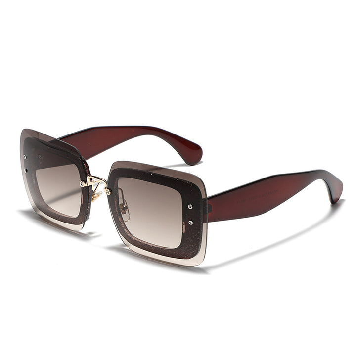 Women's square sunglasses with innovative frame Bowlift