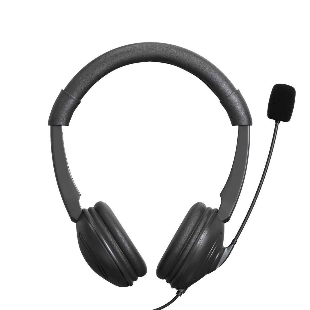 Multimedia Headset with Adjustable Microphone Bowlift
