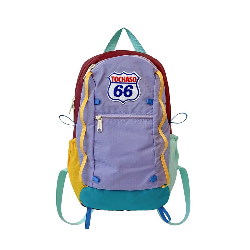 Colorful Patchwork Backpack Bowlift