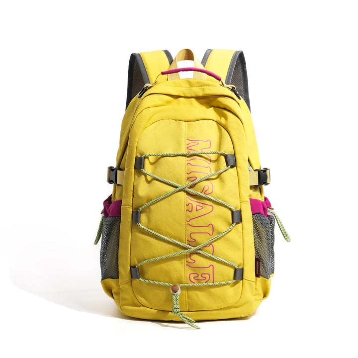 Unisex spacious leisure and travel backpack with padded laptop compartment and elastic front bungee Bowlift