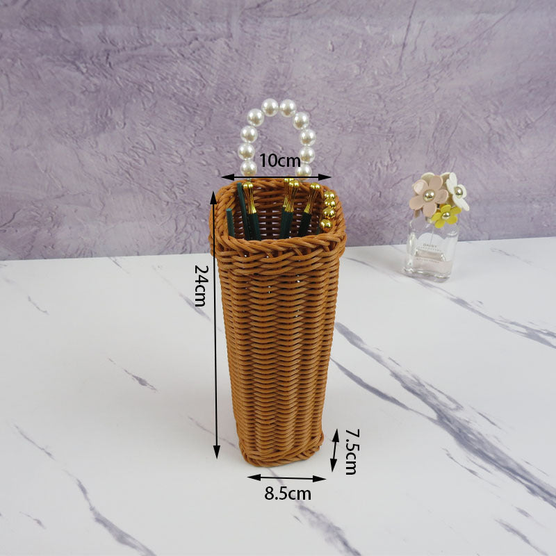 Woven Storage Basket with Handle Bowlift