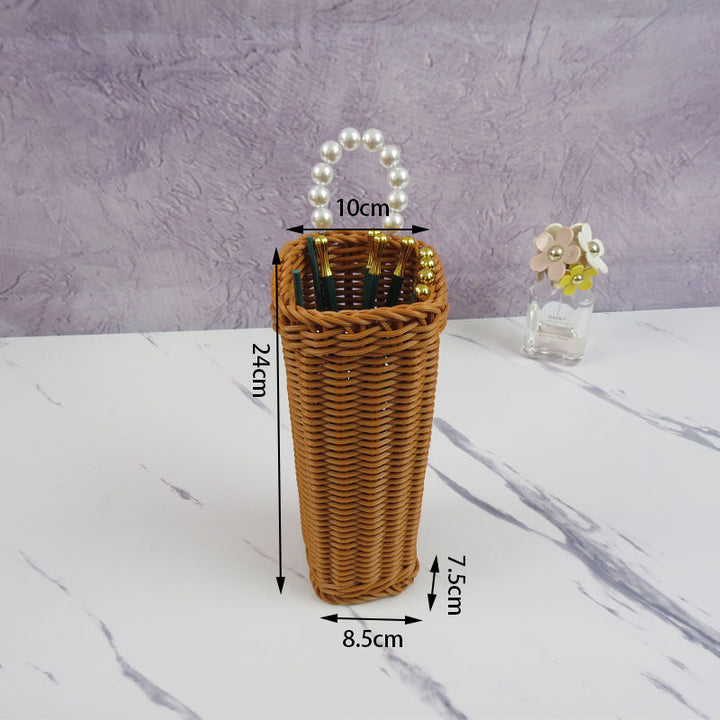 Woven Storage Basket with Handle Bowlift