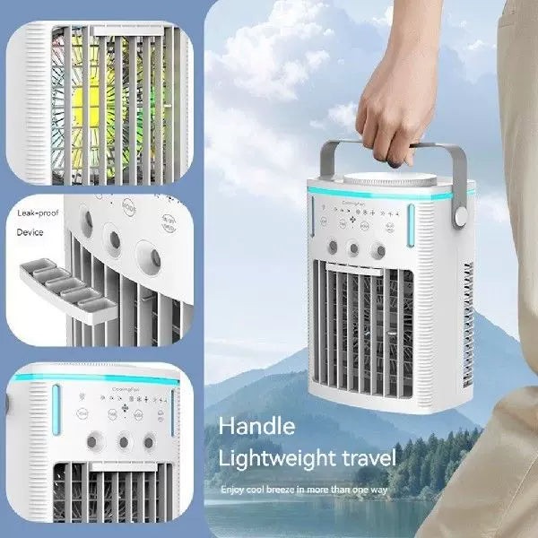 Unisex one size compact rechargeable microclimate cooler with ambient RGB lighting and carrying handle Bowlift