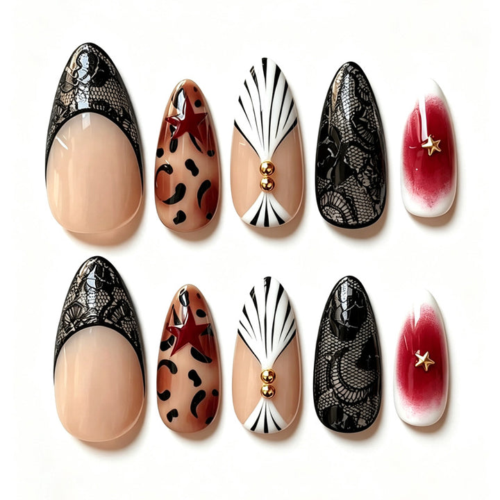 Artful Nail Tips with Glamorous Design Bowlift