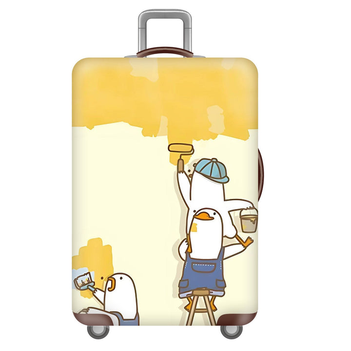 Unisex nan robust Hart shell trolley with lion portrait motif print, shock-resistant ABS polycarbonate shell, multi-wheeled chassis and TSA security lock Bowlift