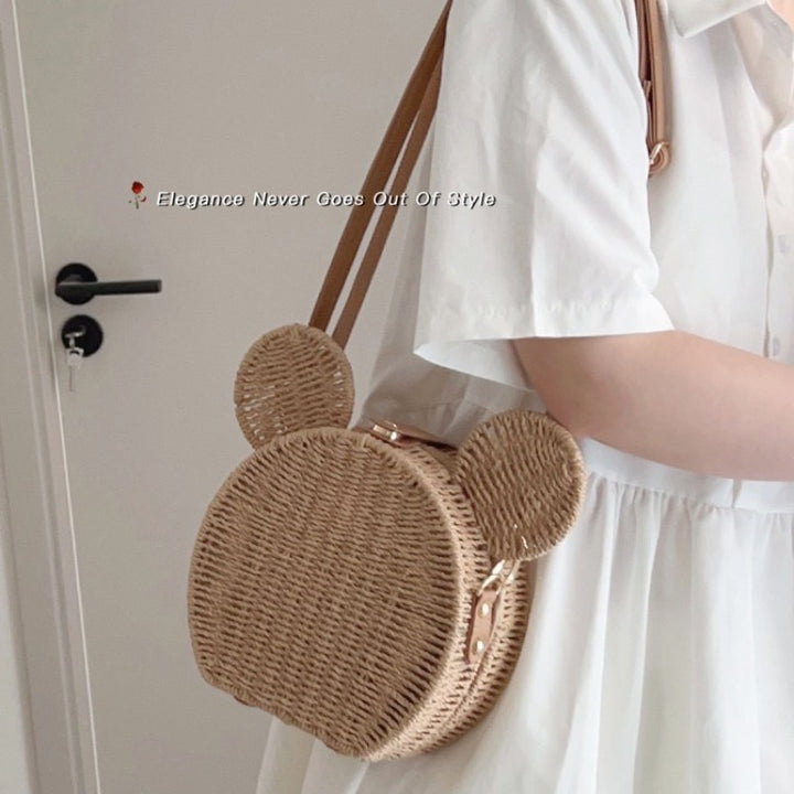 Women's Round Basket Shoulder Bag Bowlift