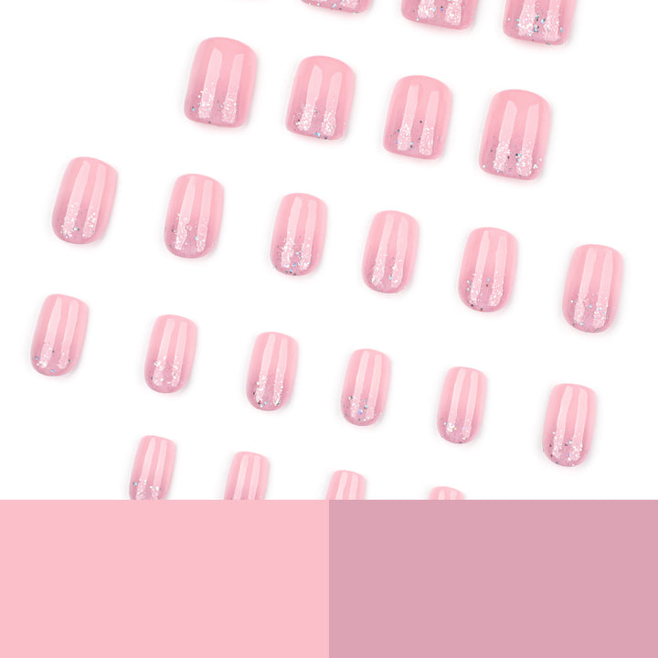 Artful Nail Tips with Glitter Accents Bowlift