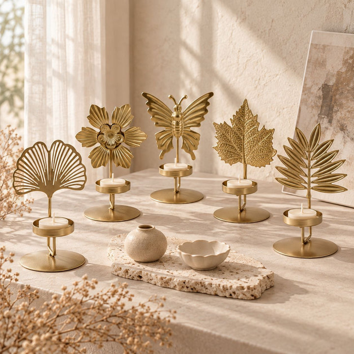 Leaf-shaped Candle Holder