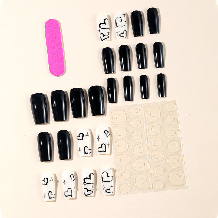 Artistic Heart Design Nail Art Bowlift