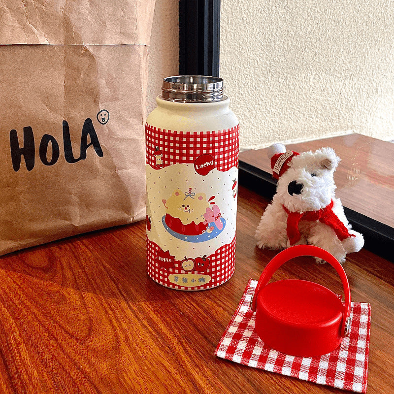Ladies Insulated Water Bottle with Cute Animal Design Bowlift