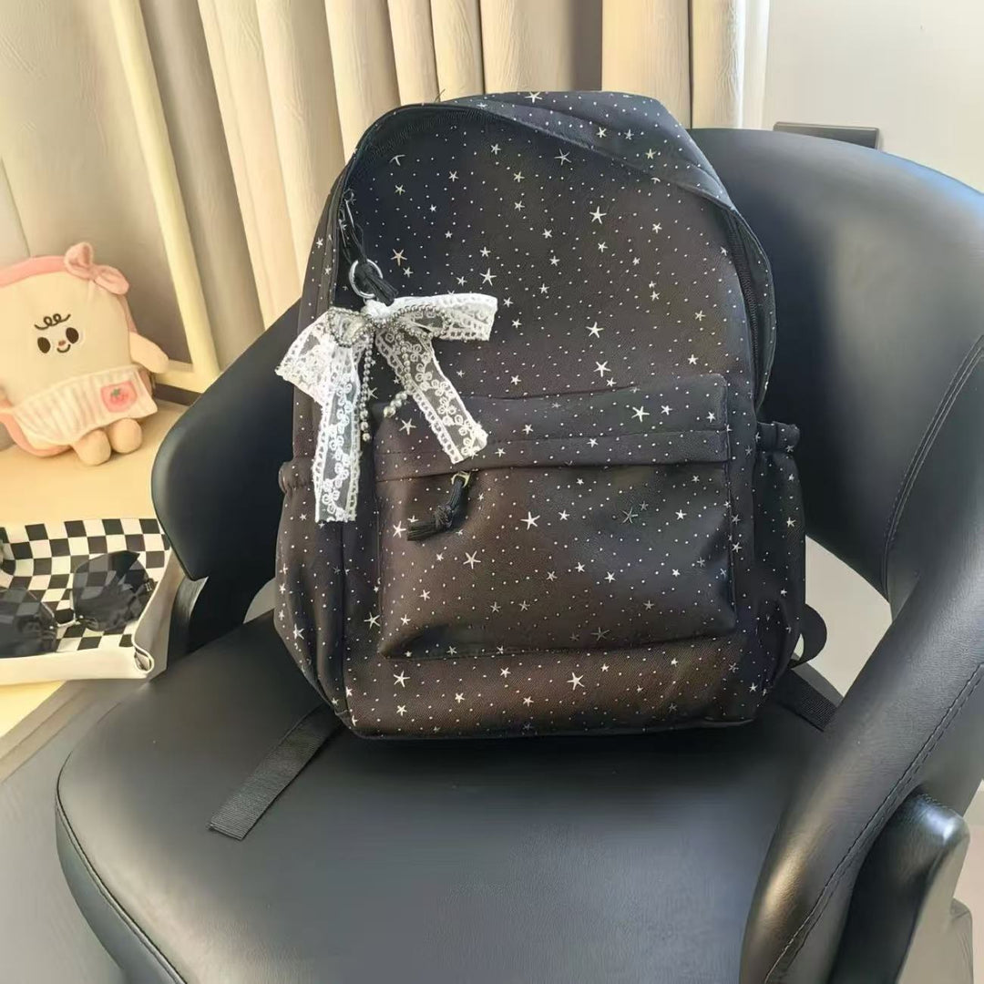 Backpack with Sparkling Star Motif Bowlift