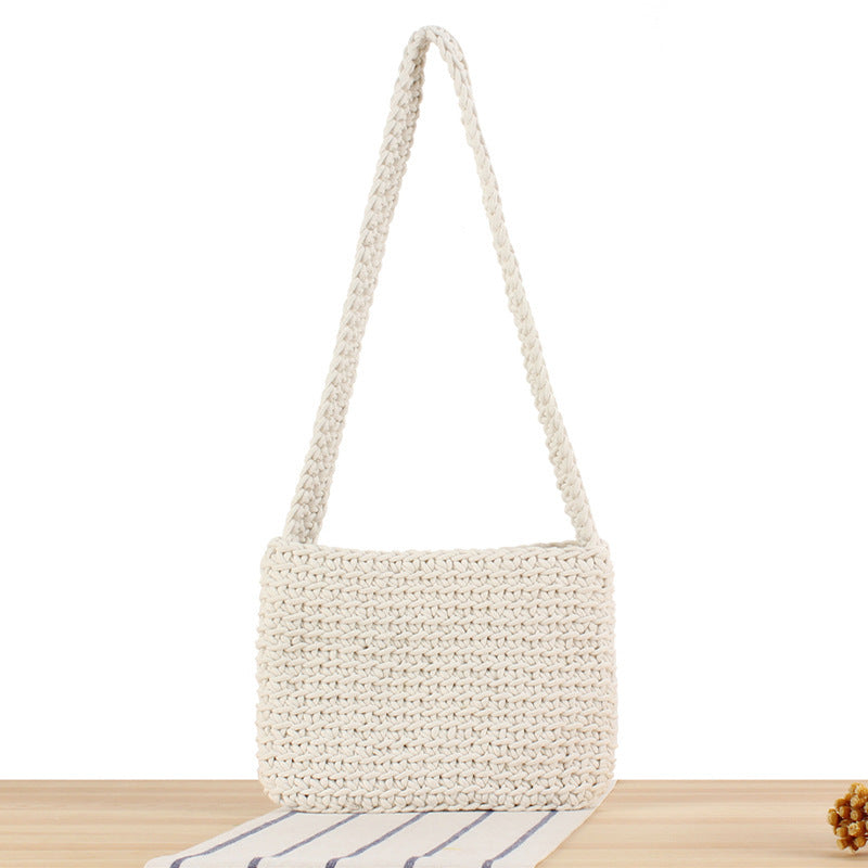 Handbag Made of High-Quality Macrame with Stylish Shoulder Strap Bowlift