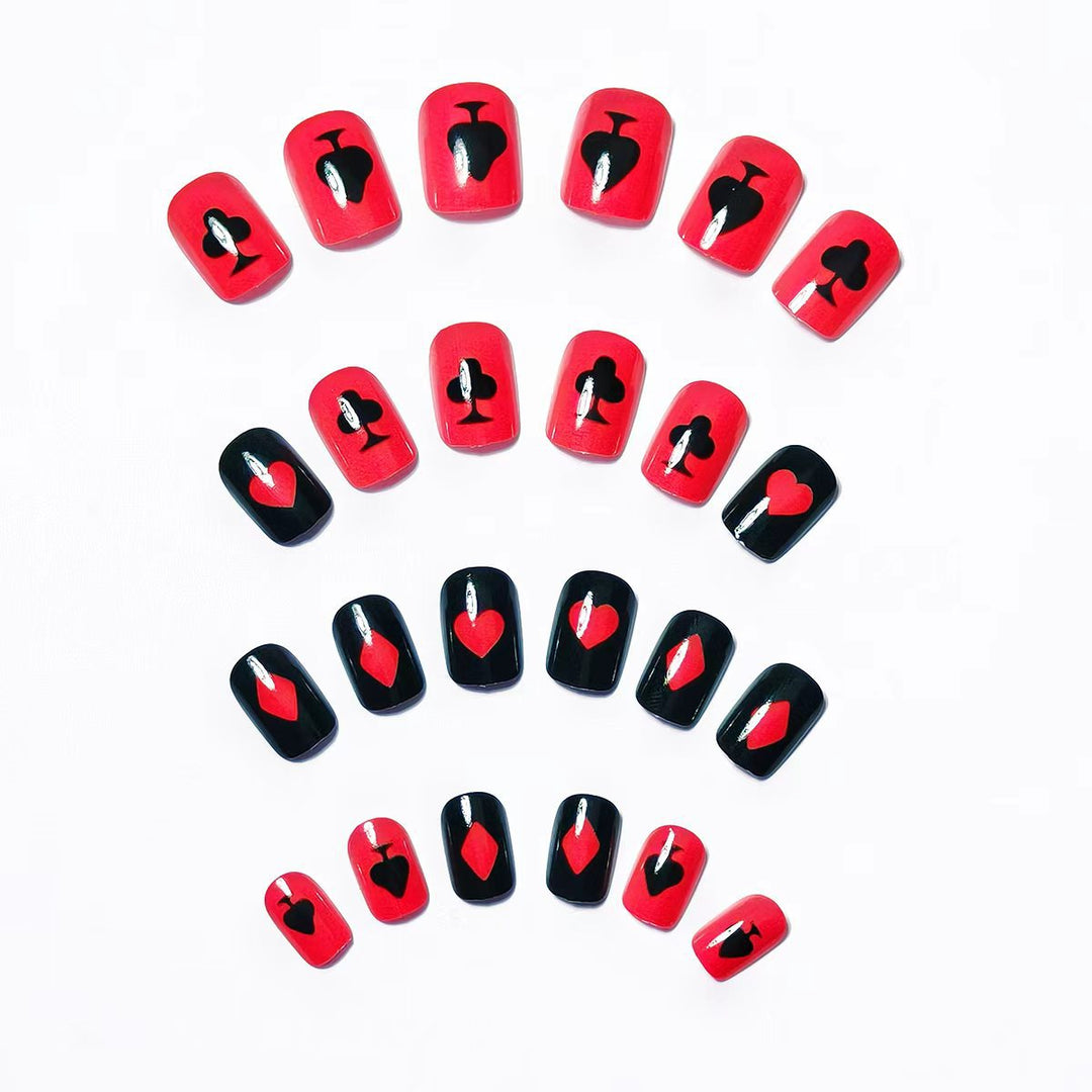 Creative Playing Card Nail Design Set Bowlift