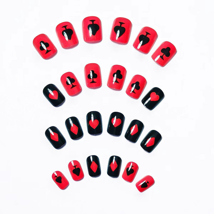 Creative Playing Card Nail Design Set Bowlift
