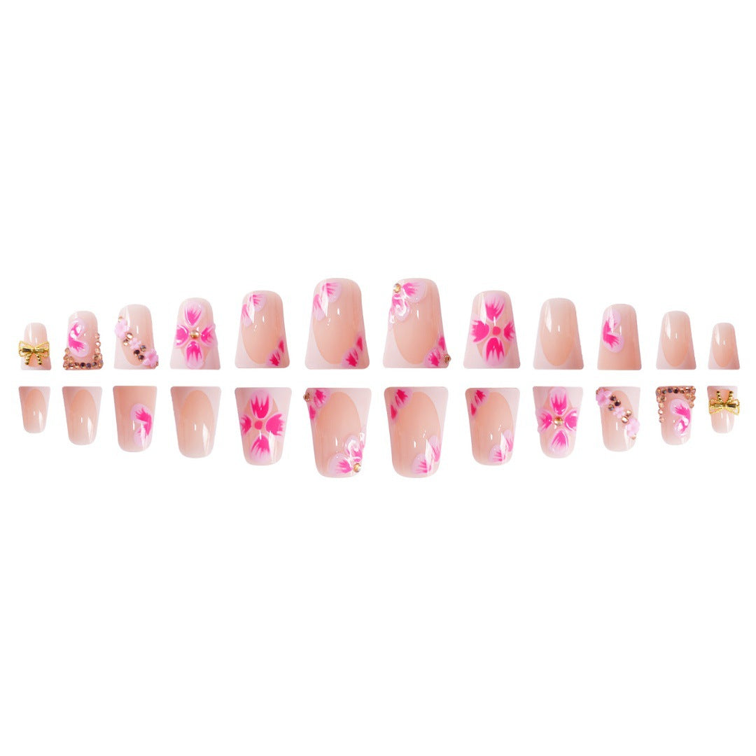 Floral Embellished Press-On Nail Extensions Bowlift