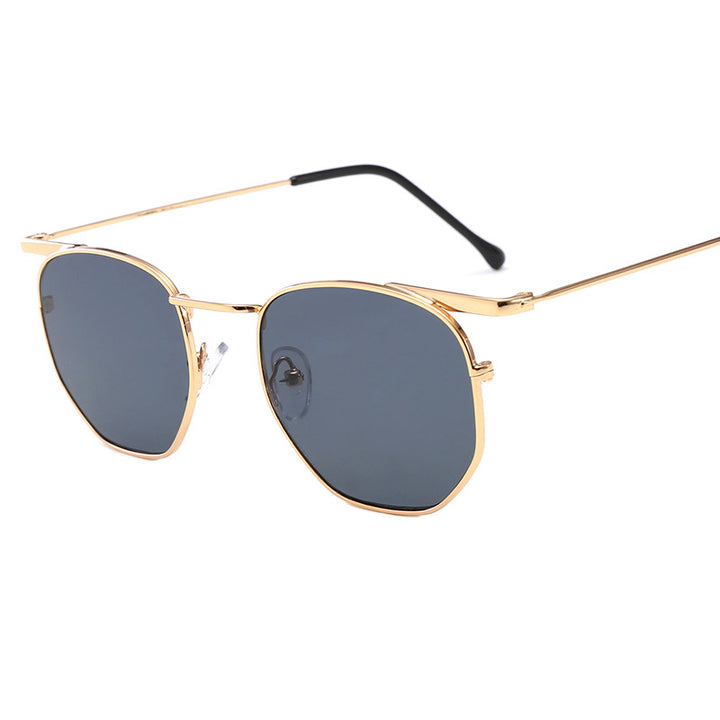 Women's fashionable geometric sunglasses with elegant metal frame Bowlift