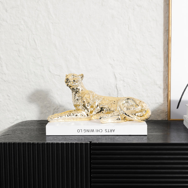 Decorative Gold Leopard Sculpture