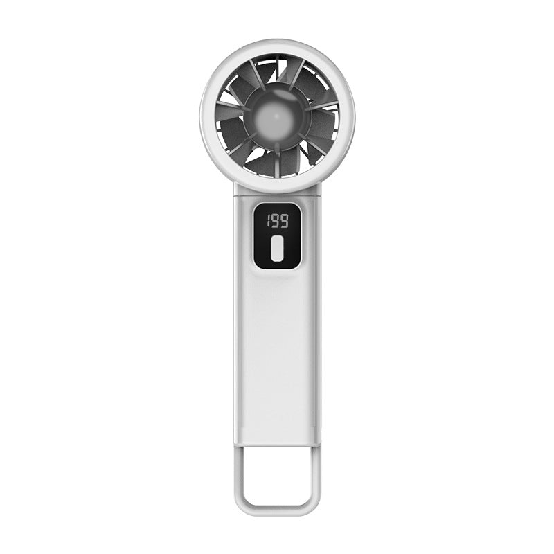 Women's portable hand fan with digital temperature display Bowlift