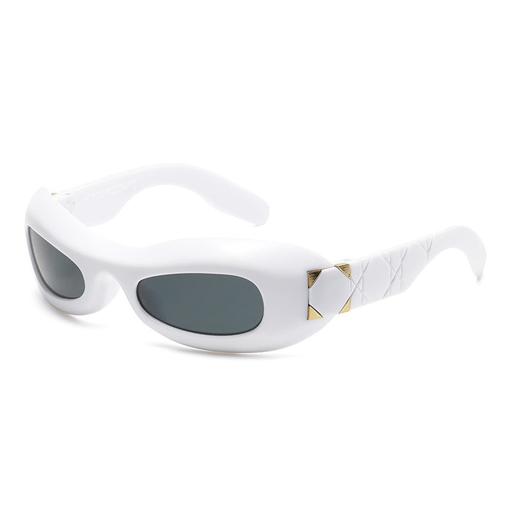 Women's futuristic designer sunglasses with innovative Bowlift frame