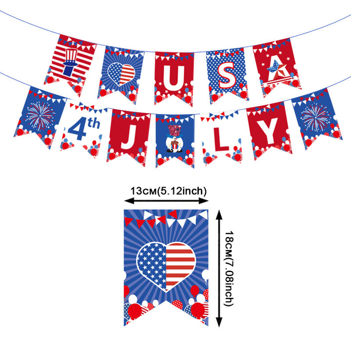 Unisex paper star-shaped tag with USA motif and jute cord Bowlift
