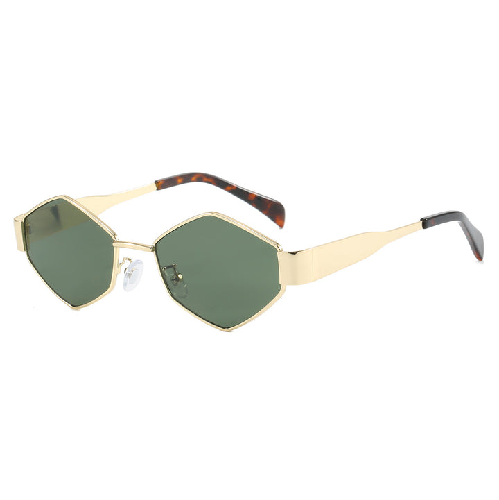 Women's modern geometric sunglasses with high-quality metal frame Bowlift