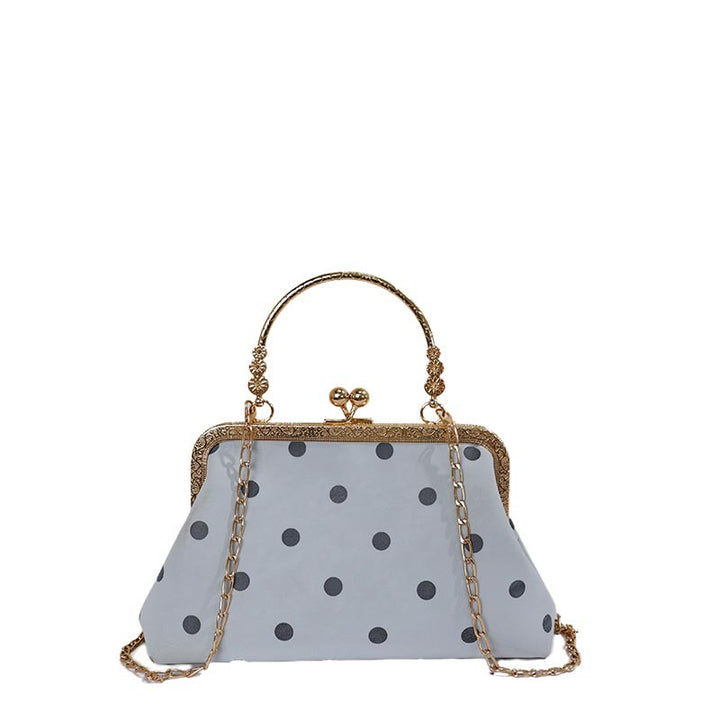 WoVintage Elegant Polka Dot Evening Clutch Bowlift