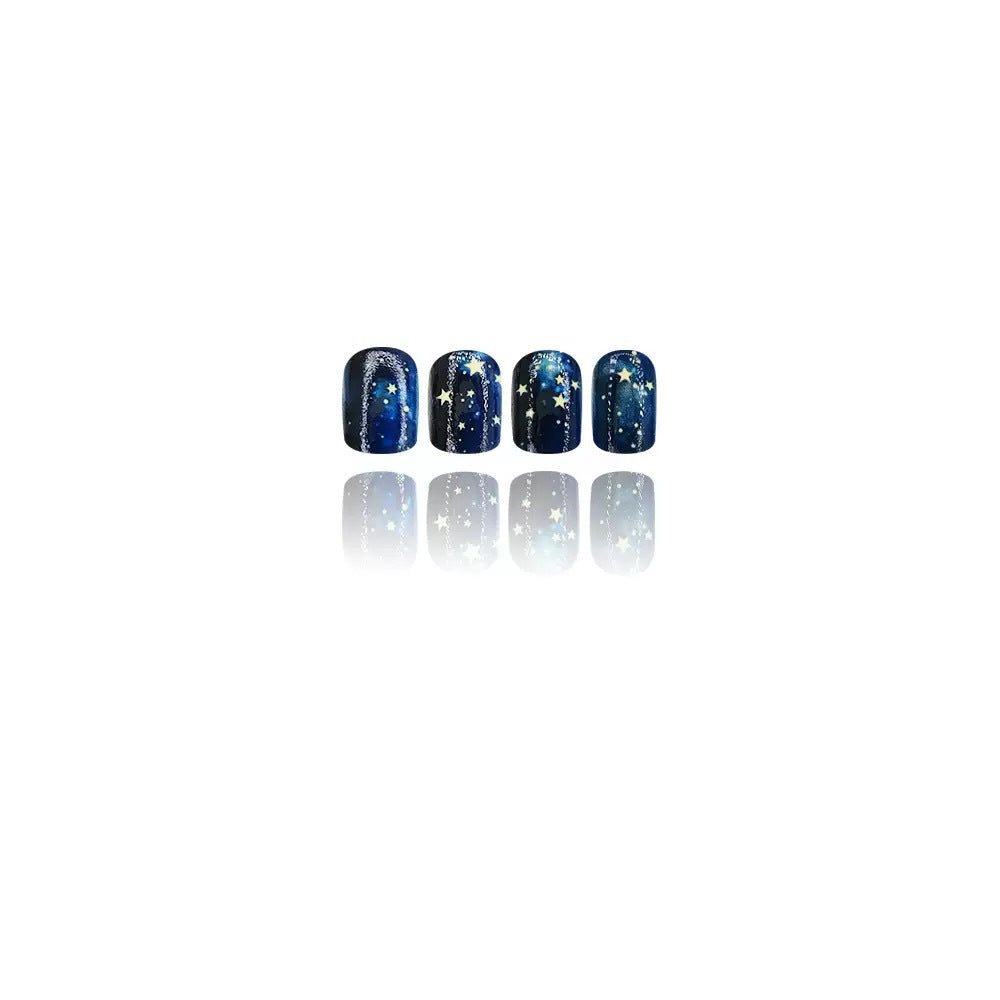 Nail art set with sparkling stars and cosmic motifs Bowlift