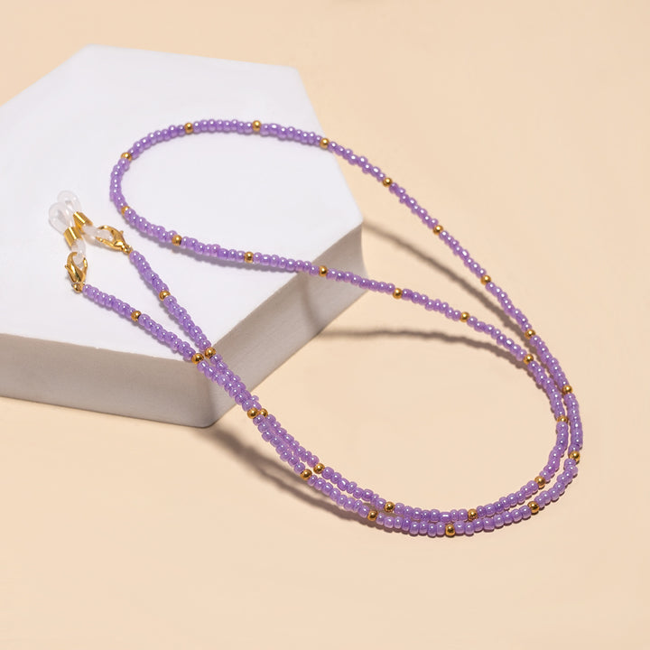 Double-Strand Beaded Eyewear Chain Bowlift