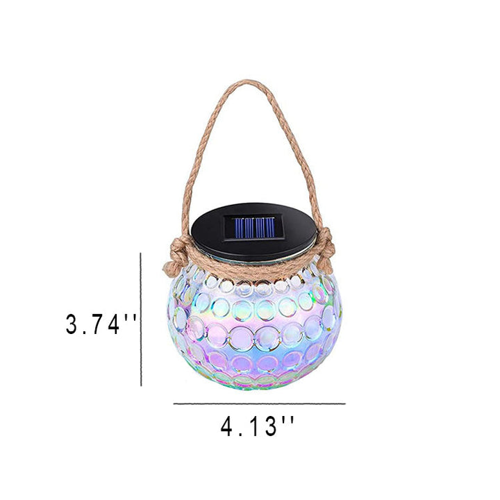 BowLift | Solar Cracked Glass Bottle LED Outdoor Decorative Hanging Light