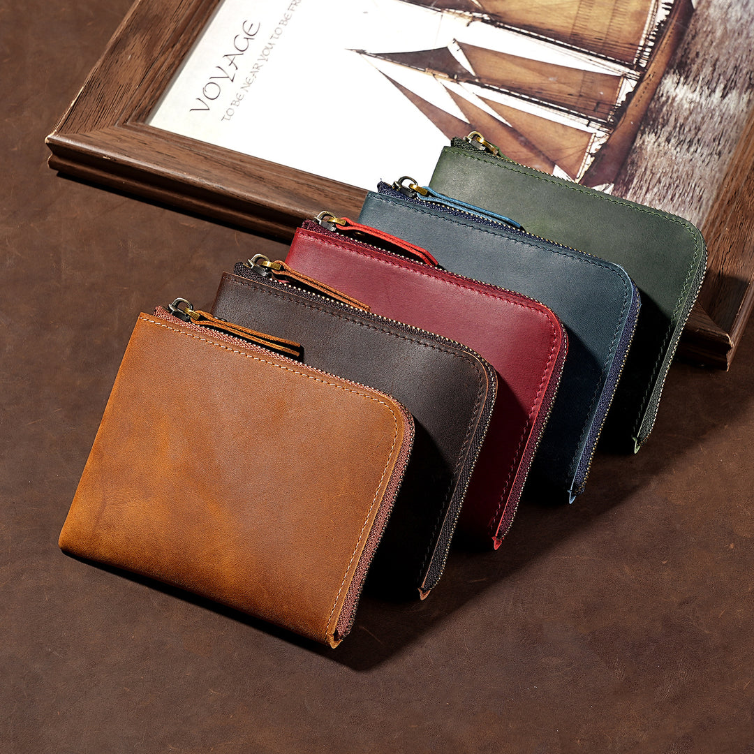 Premium Zippered Leather Wallet