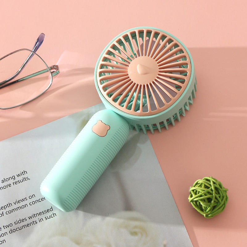 Ladies Portable Hand Fan with Ergonomic Handle and Flexible Air Circulation Bowlift