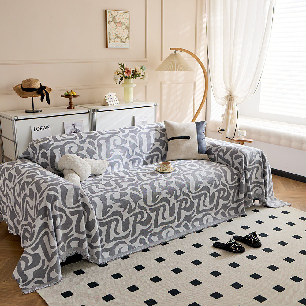 Cozy Abstract Patterned Sofa Throw Blanket