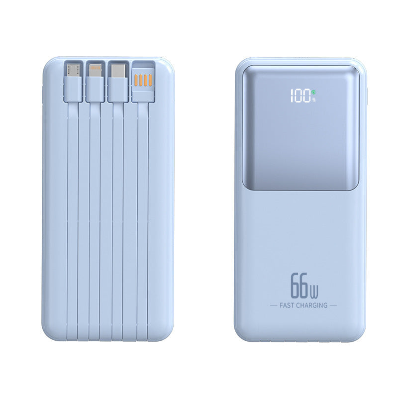 Portable power bank with integrated multifunction charging cable Bowlift