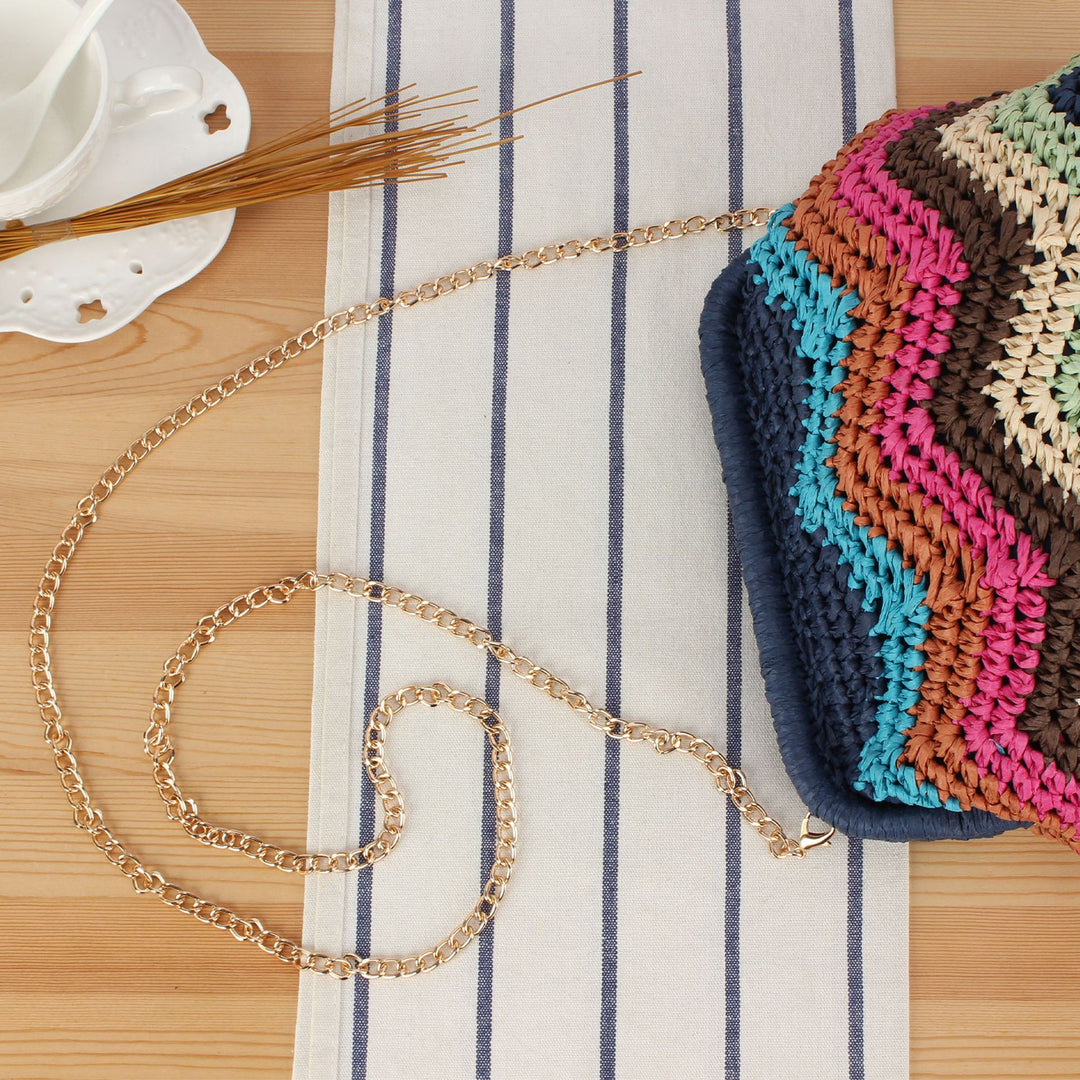Handcrafted shoulder bag with cheerful wave pattern Bowlift